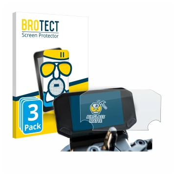 Vorderseite einer Produktverpackung mit dem Markenlogo BROTECT. Daneben ist das Gerät VOGE 350 AC mit dem zugehörigen Displays