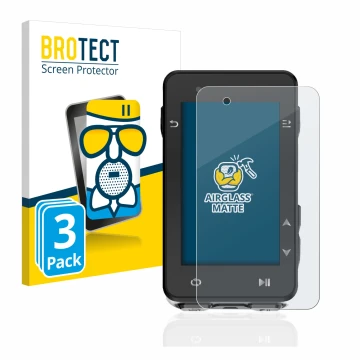 Vorderseite einer Produktverpackung mit dem Markenlogo BROTECT. Daneben ist das Gerät iGPSPORT iGS630 mit dem zugehörigen Disp