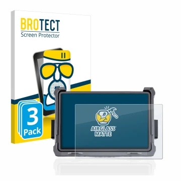 Vorderseite einer Produktverpackung mit dem Markenlogo BROTECT. Daneben ist das Gerät DJI Transmission High Bright Funkmonitor