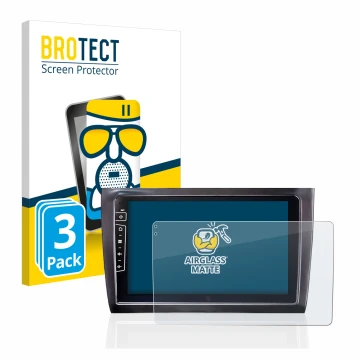 Vorderseite einer Produktverpackung mit dem Markenlogo BROTECT. Daneben ist das Gerät Dynavin D8-DF56 9