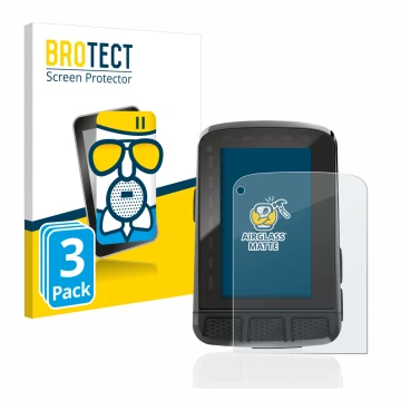 Vorderseite einer Produktverpackung mit dem Markenlogo BROTECT. Daneben ist das Gerät Wahoo Elemnt Roam 2 mit dem zugehörigen 