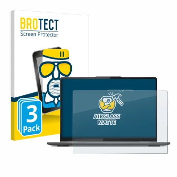 Vorderseite einer Produktverpackung mit dem Markenlogo BROTECT. Daneben ist das Gerät Lenovo Yoga 7i Gen 8 16