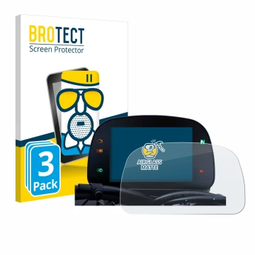 Vorderseite einer Produktverpackung mit dem Markenlogo BROTECT. Daneben ist das Gerät Moto Morini Seiemmezzo TFT Display 5