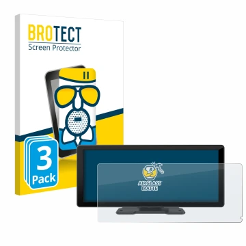 Vorderseite einer Produktverpackung mit dem Markenlogo BROTECT. Daneben ist das Gerät Carpuride W103 10.3