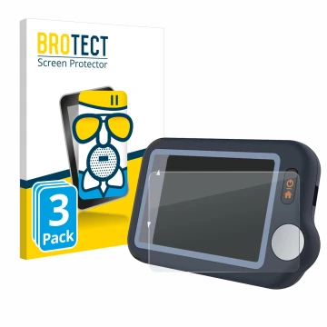 Vorderseite einer Produktverpackung mit dem Markenlogo BROTECT. Daneben ist das Gerät Wellue Pulsebit EX EKG mit dem zugehörig