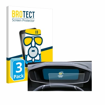 Vorderseite einer Produktverpackung mit dem Markenlogo BROTECT. Daneben ist das Gerät Peugeot 2008 2022 Cockpit mit dem zugehö