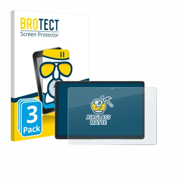 Vorderseite einer Produktverpackung mit dem Markenlogo BROTECT. Daneben ist das Gerät Samsung Galaxy Tab S9 Plus 5G mit dem zu