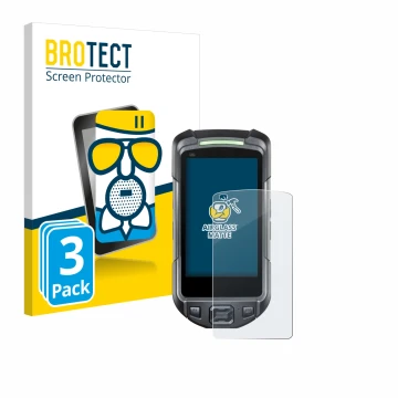 Vorderseite einer Produktverpackung mit dem Markenlogo BROTECT. Daneben ist das Gerät Keyence BT-A700 mit dem zugehörigen Disp