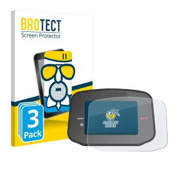 Vorderseite einer Produktverpackung mit dem Markenlogo BROTECT. Daneben ist das Gerät PowaKaddy CT8 GPS mit dem zugehörigen Di