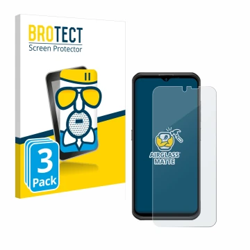 Vorderseite einer Produktverpackung mit dem Markenlogo BROTECT. Daneben ist das Gerät Ulefone Armor 17 Pro mit dem zugehörigen