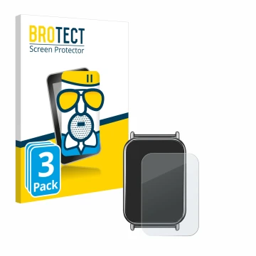 Vorderseite einer Produktverpackung mit dem Markenlogo BROTECT. Daneben ist das Gerät Xiaomi Mi Band 8 Pro mit dem zugehörigen