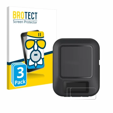 Vorderseite einer Produktverpackung mit dem Markenlogo BROTECT. Daneben ist das Gerät Garmin inReach Messenger mit dem zugehör