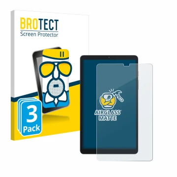 Vorderseite einer Produktverpackung mit dem Markenlogo BROTECT. Daneben ist das Gerät Blackview Tab 60 8.68