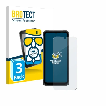 Vorderseite einer Produktverpackung mit dem Markenlogo BROTECT. Daneben ist das Gerät Ulefone Armor 12S mit dem zugehörigen Di