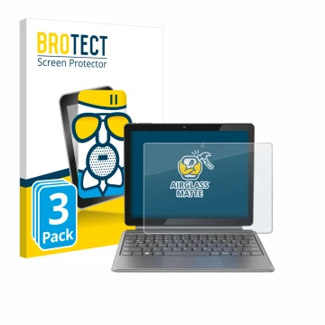 Vorderseite einer Produktverpackung mit dem Markenlogo BROTECT. Daneben ist das Gerät Alldocube iWork 20 Pro mit dem zugehörig