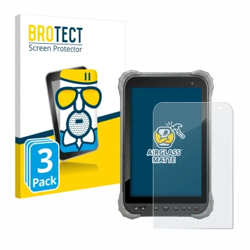 Vorderseite einer Produktverpackung mit dem Markenlogo BROTECT. Daneben ist das Gerät Juniper Systems Cedar CT8X2 mit dem zuge