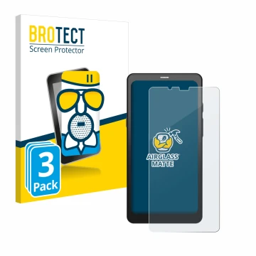 Vorderseite einer Produktverpackung mit dem Markenlogo BROTECT. Daneben ist das Gerät Boox Palma mit dem zugehörigen Displaysc