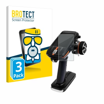 Vorderseite einer Produktverpackung mit dem Markenlogo BROTECT. Daneben ist das Gerät RadioLink RC8X mit dem zugehörigen Displ