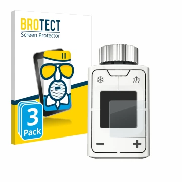 Vorderseite einer Produktverpackung mit dem Markenlogo BROTECT. Daneben ist das Gerät AVM FRITZ!DECT 302 mit dem zugehörigen D