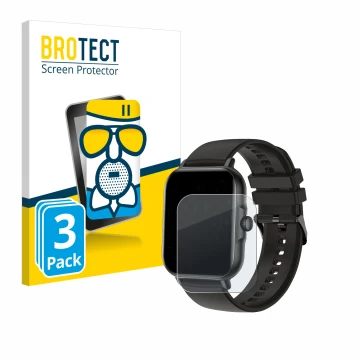 Vorderseite einer Produktverpackung mit dem Markenlogo BROTECT. Daneben ist das Gerät AcclaFit KM13 1.83