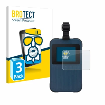 Vorderseite einer Produktverpackung mit dem Markenlogo BROTECT. Daneben ist das Gerät Acer Enduro Connect M3 mit dem zugehörig