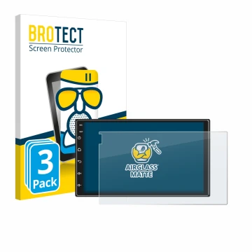 Vorderseite einer Produktverpackung mit dem Markenlogo BROTECT. Daneben ist das Gerät Ankeway Car Radio 7