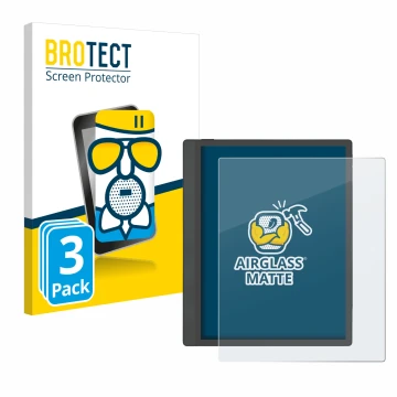 Vorderseite einer Produktverpackung mit dem Markenlogo BROTECT. Daneben ist das Gerät Boox Tab Ultra C Pro mit dem zugehörigen