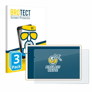 Vorderseite einer Produktverpackung mit dem Markenlogo BROTECT. Daneben ist das Gerät Facetel Q3 mit dem zugehörigen Displaysc