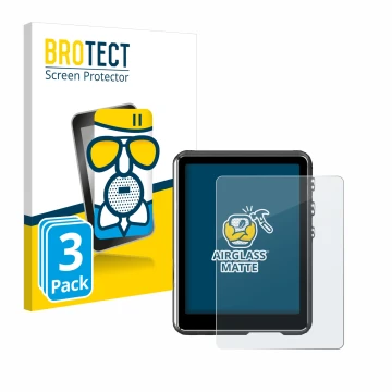 Vorderseite einer Produktverpackung mit dem Markenlogo BROTECT. Daneben ist das Gerät Mechen M3 mit dem zugehörigen Displaysch