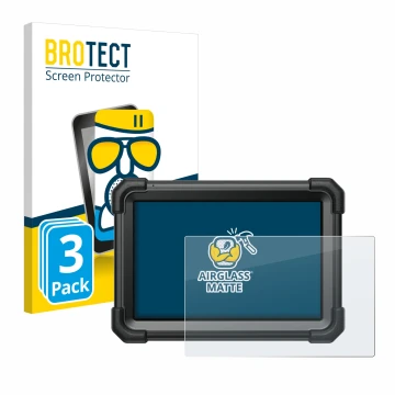 Vorderseite einer Produktverpackung mit dem Markenlogo BROTECT. Daneben ist das Gerät Launch X-431 Pro3 Apex mit dem zugehörig