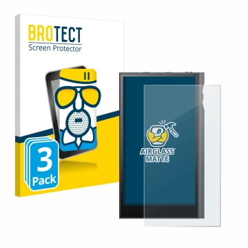 Vorderseite einer Produktverpackung mit dem Markenlogo BROTECT. Daneben ist das Gerät Astell&Kern Kann Ultra mit dem zugehörig