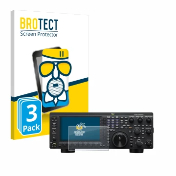 Vorderseite einer Produktverpackung mit dem Markenlogo BROTECT. Daneben ist das Gerät Kenwood TS-890S mit dem zugehörigen Disp