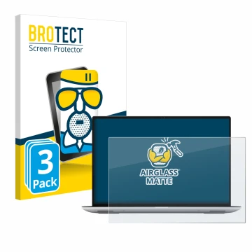 Vorderseite einer Produktverpackung mit dem Markenlogo BROTECT. Daneben ist das Gerät Dell Precision 5480 Non-Touch mit dem zu