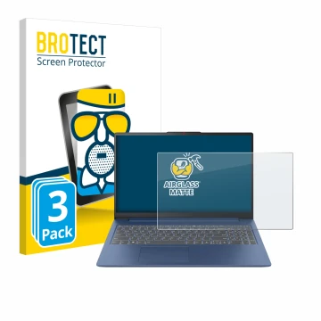 Vorderseite einer Produktverpackung mit dem Markenlogo BROTECT. Daneben ist das Gerät Lenovo IdeaPad Slim 3 Gen 8 15