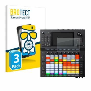 Vorderseite einer Produktverpackung mit dem Markenlogo BROTECT. Daneben ist das Gerät Akai Force mit dem zugehörigen Displaysc