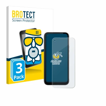 Vorderseite einer Produktverpackung mit dem Markenlogo BROTECT. Daneben ist das Gerät Gigaset GX6 Pro mit dem zugehörigen Disp