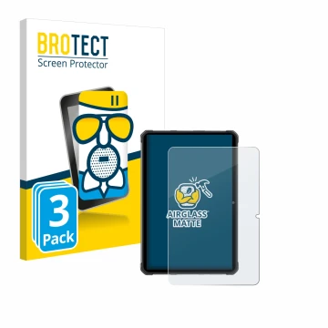 Vorderseite einer Produktverpackung mit dem Markenlogo BROTECT. Daneben ist das Gerät Hotwav R7 mit dem zugehörigen Displaysch