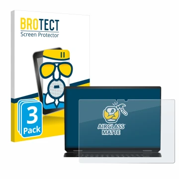 Vorderseite einer Produktverpackung mit dem Markenlogo BROTECT. Daneben ist das Gerät HP Spectre x360 16