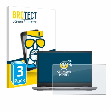 Vorderseite einer Produktverpackung mit dem Markenlogo BROTECT. Daneben ist das Gerät Dell Precision 7780 mit dem zugehörigen 