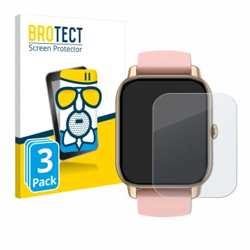 Vorderseite einer Produktverpackung mit dem Markenlogo BROTECT. Daneben ist das Gerät Sross Smartwatch 1.83