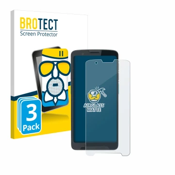 Vorderseite einer Produktverpackung mit dem Markenlogo BROTECT. Daneben ist das Gerät Unitech EA660 mit dem zugehörigen Displa