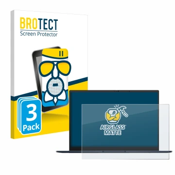 Vorderseite einer Produktverpackung mit dem Markenlogo BROTECT. Daneben ist das Gerät ASUS ZenBook 14 OLED UX3405 Non-Touch mi