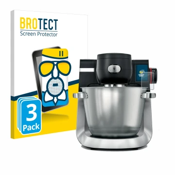 Vorderseite einer Produktverpackung mit dem Markenlogo BROTECT. Daneben ist das Gerät Bosch MUM Serie 6 mit dem zugehörigen Di