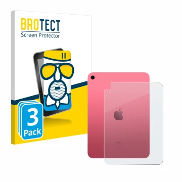 Vorderseite einer Produktverpackung mit dem Markenlogo BROTECT. Daneben ist das Gerät Apple iPad 10.9