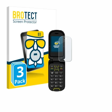 Vorderseite einer Produktverpackung mit dem Markenlogo BROTECT. Daneben ist das Gerät Hammer Bow LTE mit dem zugehörigen Displ