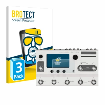 Vorderseite einer Produktverpackung mit dem Markenlogo BROTECT. Daneben ist das Gerät Hotone Ampero II Stage mit dem zugehörig