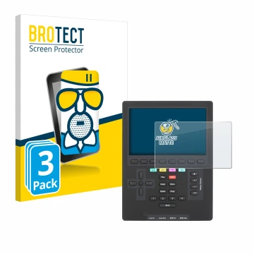 Vorderseite einer Produktverpackung mit dem Markenlogo BROTECT. Daneben ist das Gerät Polyend Tracker Mini mit dem zugehörigen