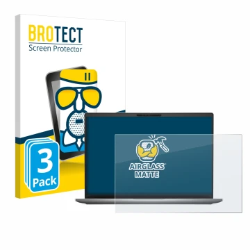 Vorderseite einer Produktverpackung mit dem Markenlogo BROTECT. Daneben ist das Gerät Dell Latitude 7650 Laptop mit dem zugehö