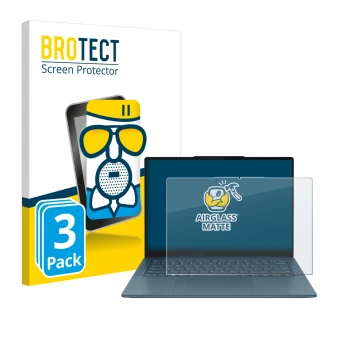 Vorderseite einer Produktverpackung mit dem Markenlogo BROTECT. Daneben ist das Gerät Lenovo Yoga Pro 7 Gen 9 14