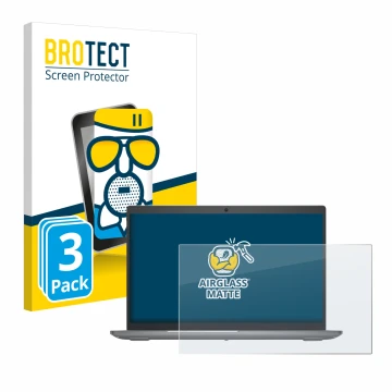 Vorderseite einer Produktverpackung mit dem Markenlogo BROTECT. Daneben ist das Gerät Dell Precision 3590 Workstation mit dem 